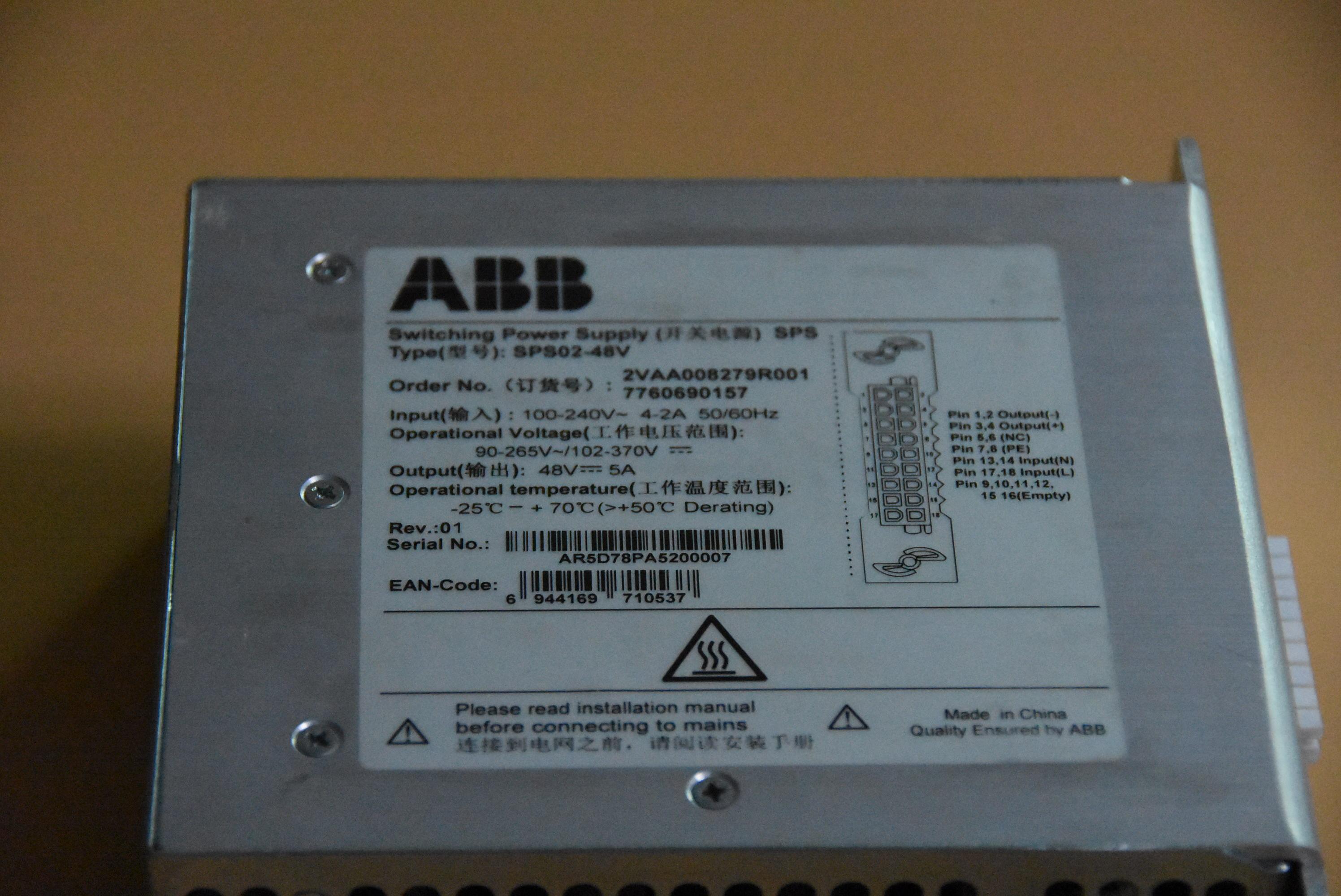 SPS02-48V  电源模块 ABB 全新原装进口 质保一年 图4